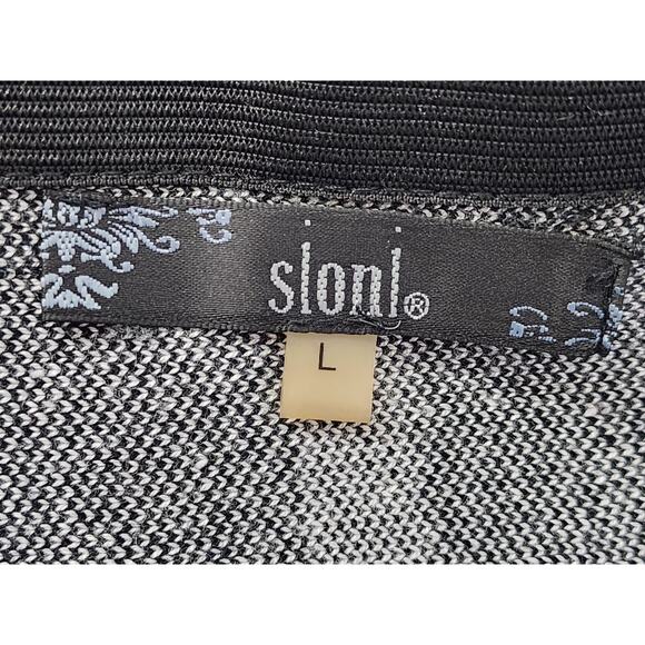 Sioni High Waist Pull On Skirt Size L Black Gray Stretch Office Career Preppy - Picture 5 of 10